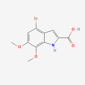 molecular formula C11H10BrNO4 B1336731 4-bromo-6,7-dimethoxy-1H-indole-2-carboxylic Acid 