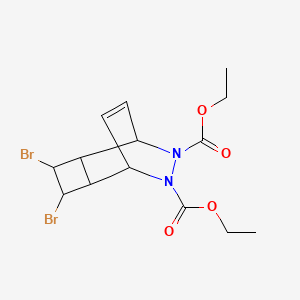 Diethyl 3,4-dibromo-7,8-diazatricyclo[4.2.2.0~2,5~]dec-9-ene-7,8-dicarboxylate