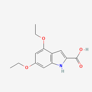 molecular formula C13H15NO4 B1336732 4,6-diethoxy-1H-indole-2-carboxylic Acid CAS No. 887360-78-3