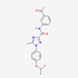 N-(3-acetylphenyl)-1-[4-(difluoromethoxy)phenyl]-5-methyl-1H-1,2,4-triazole-3-carboxamide