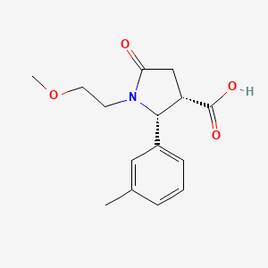 molecular formula C15H19NO4 B1336736 (2R,3S)-1-(2-methoxyethyl)-2-(3-methylphenyl)-5-oxopyrrolidine-3-carboxylic acid 