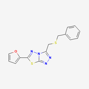 3-[(Benzylsulfanyl)methyl]-6-(furan-2-yl)[1,2,4]triazolo[3,4-b][1,3,4]thiadiazole