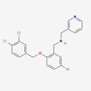 molecular formula C20H17BrCl2N2O B13367408 {5-bromo-2-[(3,4-dichlorobenzyl)oxy]phenyl}-N-(3-pyridinylmethyl)methanamine 