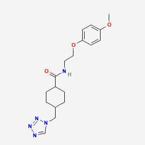 N-[2-(4-methoxyphenoxy)ethyl]-4-(1H-tetrazol-1-ylmethyl)cyclohexanecarboxamide