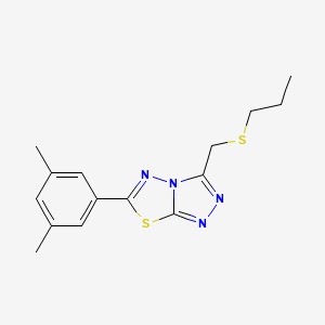 6-(3,5-Dimethylphenyl)-3-[(propylsulfanyl)methyl][1,2,4]triazolo[3,4-b][1,3,4]thiadiazole