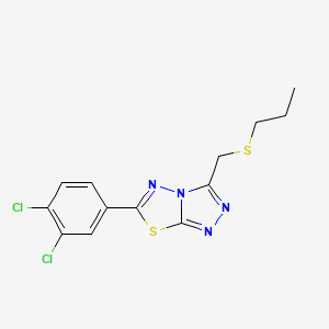 6-(3,4-Dichlorophenyl)-3-[(propylsulfanyl)methyl][1,2,4]triazolo[3,4-b][1,3,4]thiadiazole