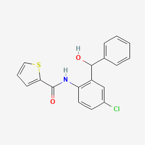 N-{4-chloro-2-[hydroxy(phenyl)methyl]phenyl}thiophene-2-carboxamide