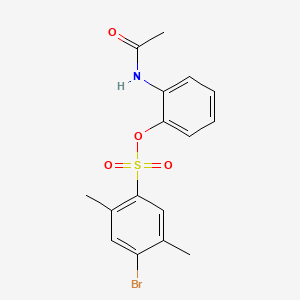 2-(Acetylamino)phenyl 4-bromo-2,5-dimethylbenzenesulfonate