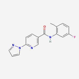 N-(5-fluoro-2-methylphenyl)-6-(1H-pyrazol-1-yl)nicotinamide