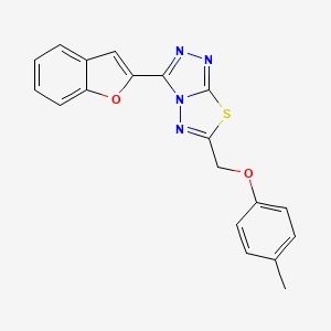 3-(1-Benzofuran-2-yl)-6-[(4-methylphenoxy)methyl][1,2,4]triazolo[3,4-b][1,3,4]thiadiazole