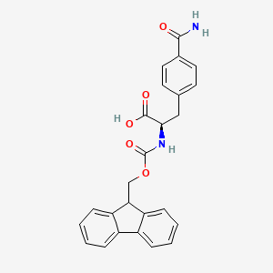 molecular formula C25H22N2O5 B1336747 Fmoc-D-4-Carbamoylphe CAS No. 1217610-39-3