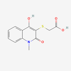 [(4-Hydroxy-1-methyl-2-oxo-1,2-dihydro-3-quinolinyl)sulfanyl]acetic acid