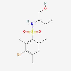 3-bromo-N-[1-(hydroxymethyl)propyl]-2,4,6-trimethylbenzenesulfonamide