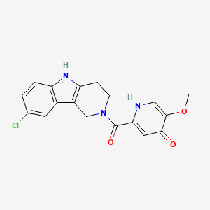 (8-chloro-1,3,4,5-tetrahydro-2H-pyrido[4,3-b]indol-2-yl)(4-hydroxy-5-methoxypyridin-2-yl)methanone