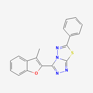 3-(3-Methyl-1-benzofuran-2-yl)-6-phenyl[1,2,4]triazolo[3,4-b][1,3,4]thiadiazole