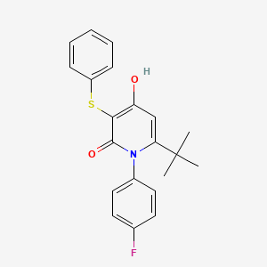 6-tert-butyl-1-(4-fluorophenyl)-4-hydroxy-3-(phenylsulfanyl)-2(1H)-pyridinone