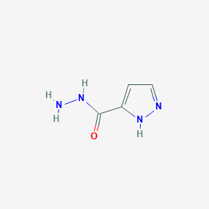 molecular formula C4H6N4O B1336753 1H-pyrazole-5-carbohydrazide CAS No. 26275-64-9