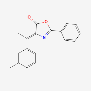 molecular formula C18H15NO2 B13367531 4-[1-(3-methylphenyl)ethylidene]-2-phenyl-1,3-oxazol-5(4H)-one 