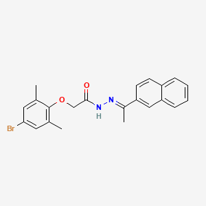 molecular formula C22H21BrN2O2 B13367532 2-(4-bromo-2,6-dimethylphenoxy)-N'-[1-(2-naphthyl)ethylidene]acetohydrazide 