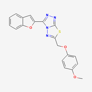 3-(1-Benzofuran-2-yl)-6-[(4-methoxyphenoxy)methyl][1,2,4]triazolo[3,4-b][1,3,4]thiadiazole