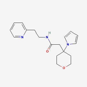 N-[2-(pyridin-2-yl)ethyl]-2-[4-(1H-pyrrol-1-yl)tetrahydro-2H-pyran-4-yl]acetamide