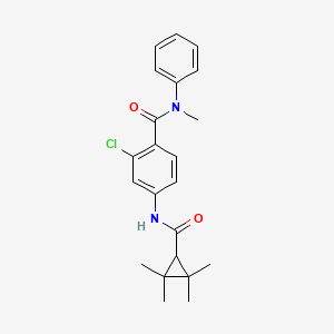 molecular formula C22H25ClN2O2 B13367596 2-chloro-N-methyl-N-phenyl-4-{[(2,2,3,3-tetramethylcyclopropyl)carbonyl]amino}benzamide 