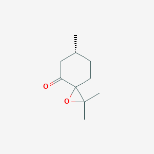 molecular formula C10H16O2 B133676 （6R）-2,2,6-三甲基-1-氧代螺[2.5]辛烷-4-酮 CAS No. 308358-04-5