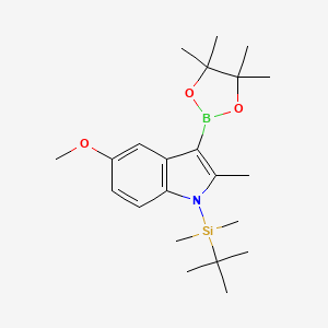 1-(tert-Butyldimethylsilyl)-5-methoxy-2-methyl-3-(4,4,5,5-tetramethyl-1,3,2-dioxaborolan-2-yl)-1H-indole