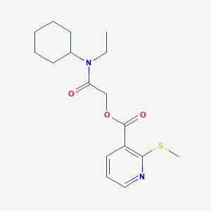 2-(Cyclohexyl(ethyl)amino)-2-oxoethyl 2-(methylthio)nicotinate