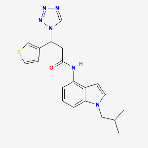 N-(1-isobutyl-1H-indol-4-yl)-3-(1H-tetraazol-1-yl)-3-(3-thienyl)propanamide