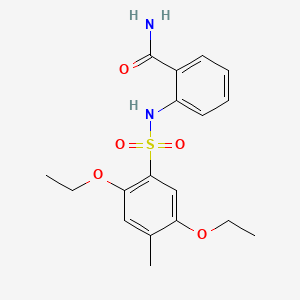 2-{[(2,5-Diethoxy-4-methylphenyl)sulfonyl]amino}benzamide