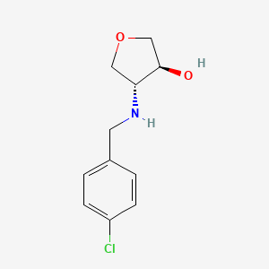 (3S,4R)-4-((4-Chlorobenzyl)amino)tetrahydrofuran-3-ol