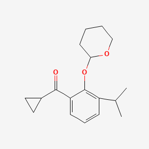 Cyclopropyl(3-isopropyl-2-((tetrahydro-2H-pyran-2-yl)oxy)phenyl)methanone