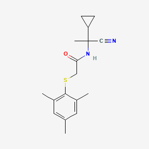 N-(1-Cyano-1-cyclopropylethyl)-2-(mesitylthio)acetamide