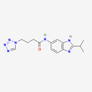 N-(2-isopropyl-1H-benzimidazol-6-yl)-4-(1H-tetraazol-1-yl)butanamide