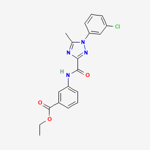 ethyl 3-({[1-(3-chlorophenyl)-5-methyl-1H-1,2,4-triazol-3-yl]carbonyl}amino)benzoate