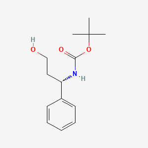 molecular formula C14H21NO3 B1336770 (S)-Boc-3-氨基-3-苯基丙醇 CAS No. 718611-17-7
