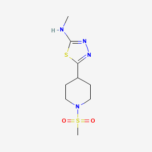 N-methyl-5-[1-(methylsulfonyl)piperidin-4-yl]-1,3,4-thiadiazol-2-amine