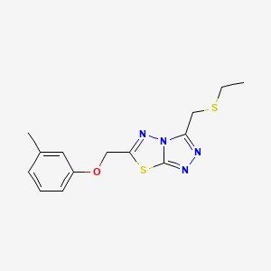 3-[(Ethylsulfanyl)methyl]-6-[(3-methylphenoxy)methyl][1,2,4]triazolo[3,4-b][1,3,4]thiadiazole