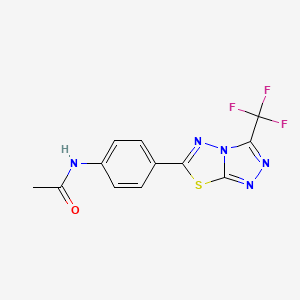 N-{4-[3-(trifluoromethyl)[1,2,4]triazolo[3,4-b][1,3,4]thiadiazol-6-yl]phenyl}acetamide