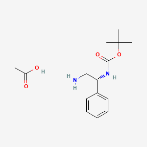 (R)-tert-Butyl (2-amino-1-phenylethyl)carbamate acetate