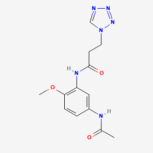 N-[5-(acetylamino)-2-methoxyphenyl]-3-(1H-tetraazol-1-yl)propanamide