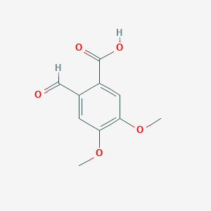 molecular formula C10H10O5 B1336782 2-甲酰基-4,5-二甲氧基苯甲酸 CAS No. 490-63-1