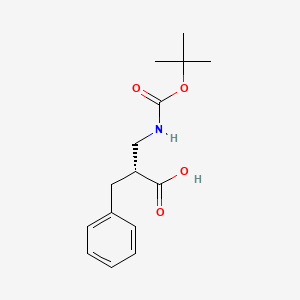 molecular formula C15H21NO4 B1336784 (R)-2-benzyl-3-(tert-butoxycarbonylamino)propanoic acid CAS No. 262301-38-2