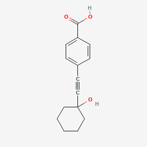 molecular formula C15H16O3 B1336786 4-[(1-Hydroxycyclohexyl)ethynyl]benzoic acid CAS No. 63165-03-7