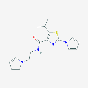 5-isopropyl-2-(1H-pyrrol-1-yl)-N-[2-(1H-pyrrol-1-yl)ethyl]-1,3-thiazole-4-carboxamide