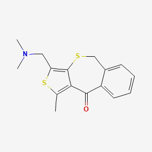 molecular formula C16H17NOS2 B13367886 3-[(dimethylamino)methyl]-1-methylthieno[3,4-c][2]benzothiepin-10(5H)-one 