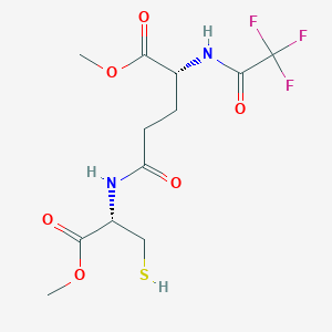 molecular formula C12H17F3N2O6S B1336789 methyl (2R)-5-[[(2S)-1-methoxy-1-oxo-3-sulfanylpropan-2-yl]amino]-5-oxo-2-[(2,2,2-trifluoroacetyl)amino]pentanoate 
