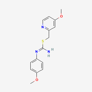 molecular formula C15H17N3O2S B13367920 (4-methoxy-2-pyridinyl)methyl N-(4-methoxyphenyl)imidothiocarbamate 