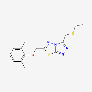 6-[(2,6-Dimethylphenoxy)methyl]-3-[(ethylsulfanyl)methyl][1,2,4]triazolo[3,4-b][1,3,4]thiadiazole